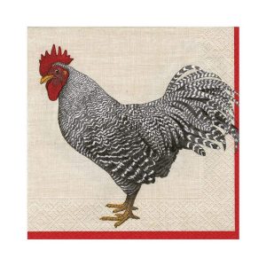 Le Coq Paper Luncheon Napkins - servietter fra Caspari