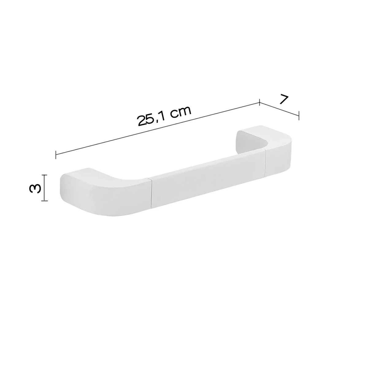 Outline håndklædestang / badekarsgreb - hvid - Billede 3