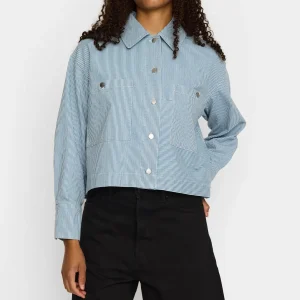 Cropped Skjorte - Blue