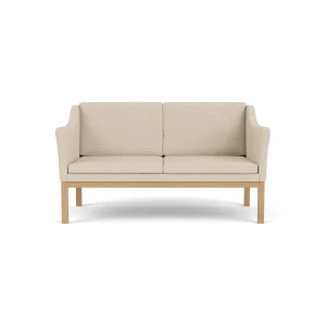 L45 MK154 2 pers. sofa, beige tekstil af Mogens Koch