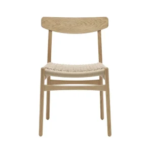 CH23 Spisestol, eg hvidolie af Hans J. Wegner