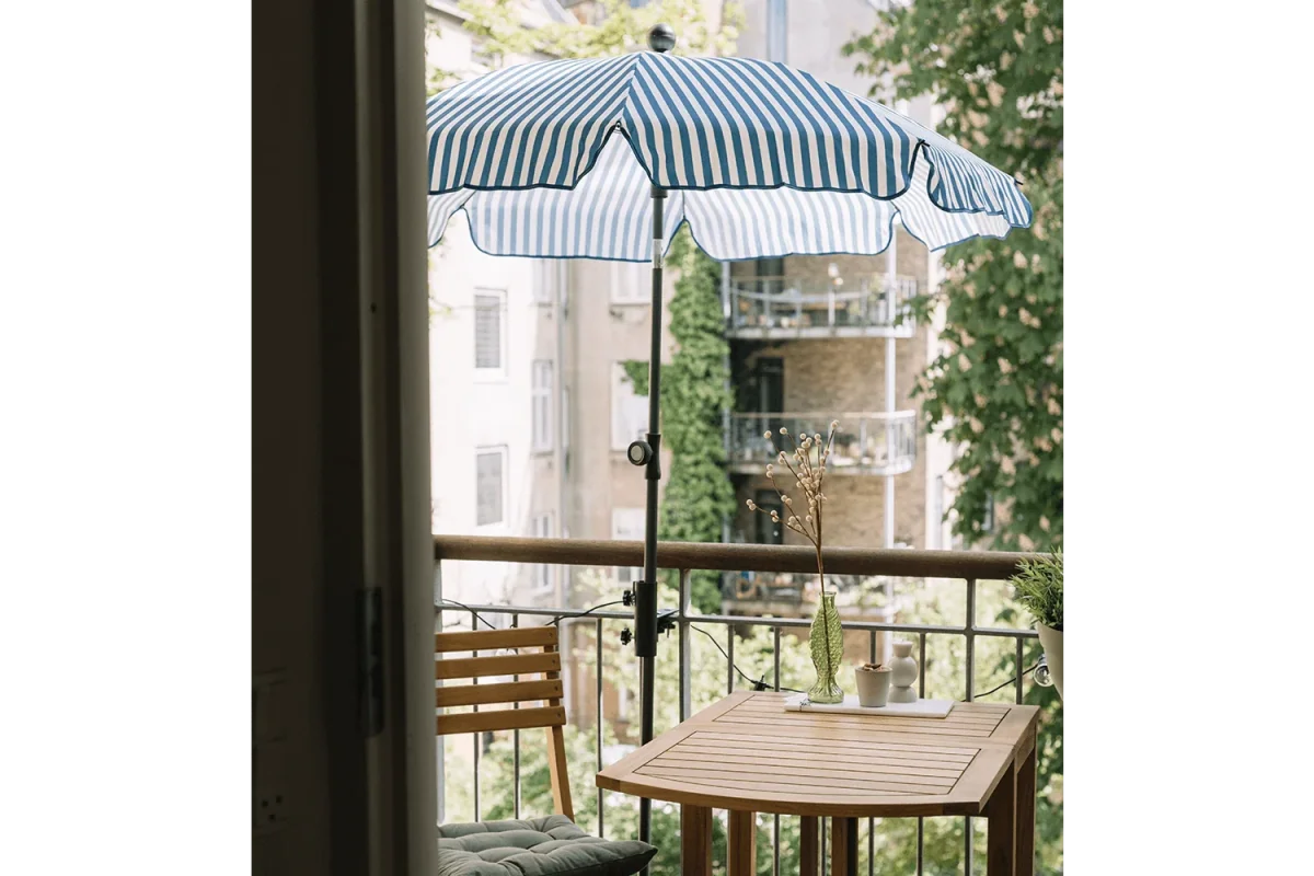 Jamila stribet parasol med knæk Ø150 cm - Billede 3
