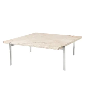 PK61 Sofabord, beige marmor af Poul Kjærholm
