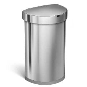Halvrund skraldespand med sensor 45 L.