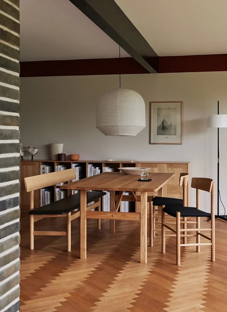 J39 Folkestolen Sædepolstret, Sort Canvas af Børge Mogensen - Billede 4