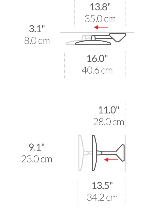 Væghængt sensor spejl med LED lys - Billede 6