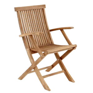 Turin teak klapstol med armlæn