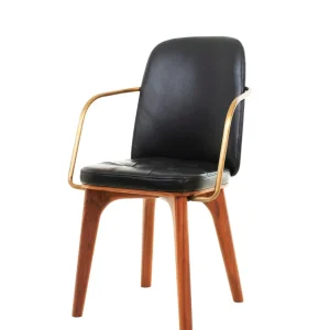 Utility Highback Armchair Walnut natural Camo Sierra Black fra Stellar Works