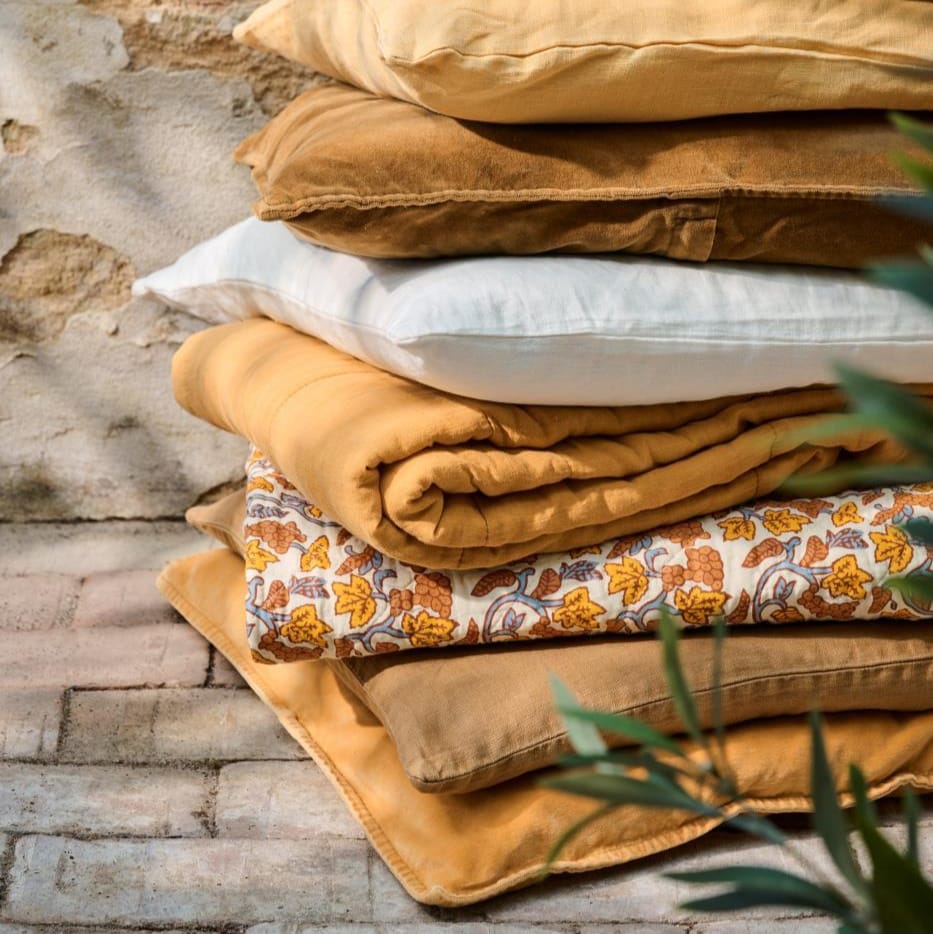Quilt Tæppe - Bomuld - Harvest Yellow (91) - Billede 3