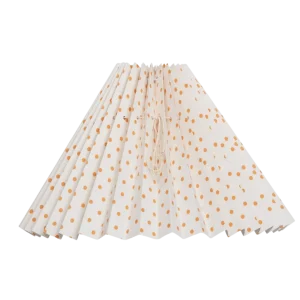 Lampeskærm - Beige Med Orange Prikker